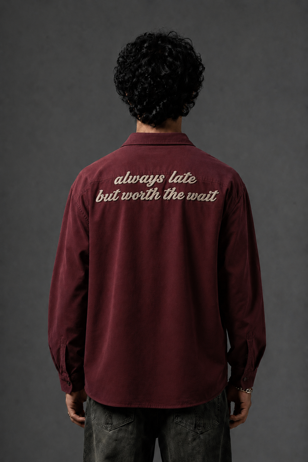 WORTH THE WAIT OVERSIZED BOXY SHIRT