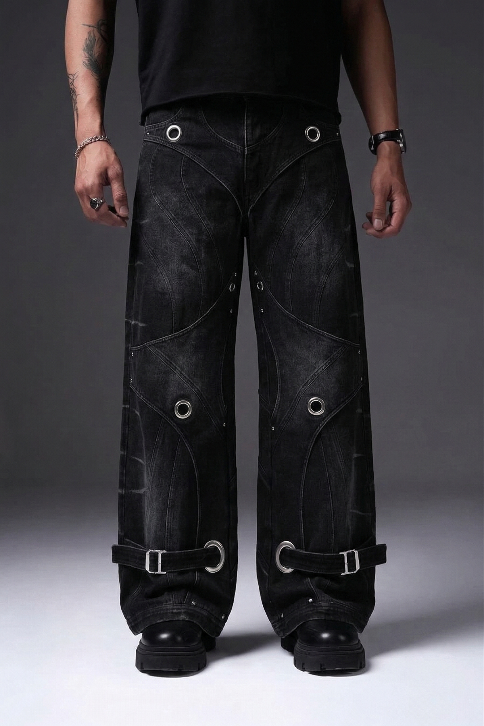 BASEBELT BAGGY PANTS